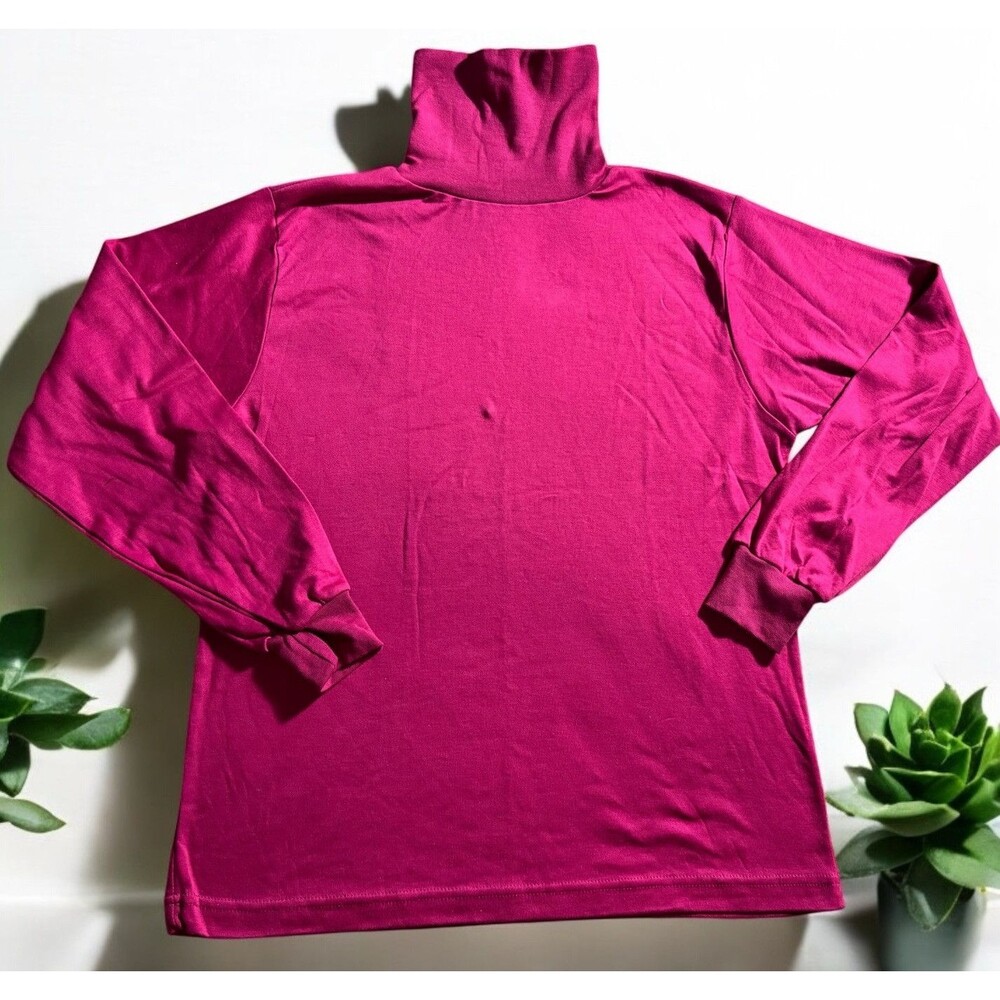 Vintage 1990s Ivy Club Classics Magenta Turtleneck Sweater Size Women’s M NWT